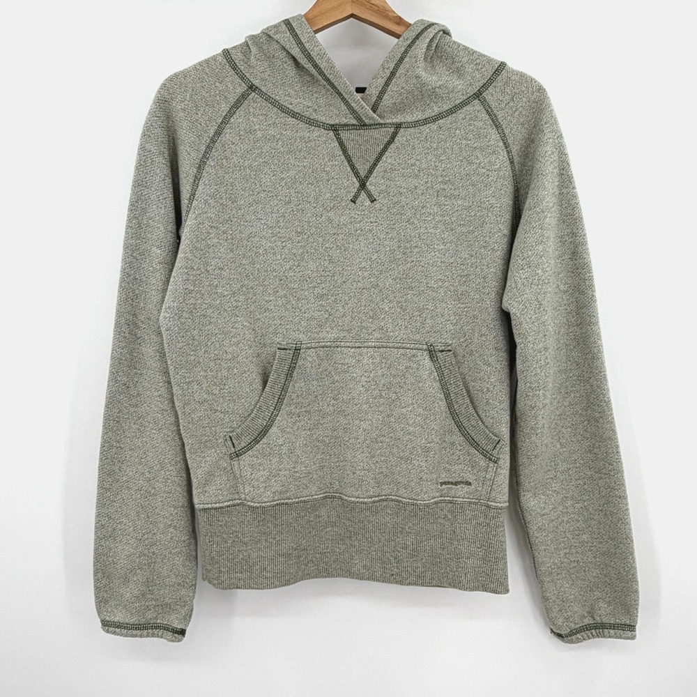 Patagonia Cloud Stack Pullover Hoodie Green Womens Medium - Picture 3 of 12